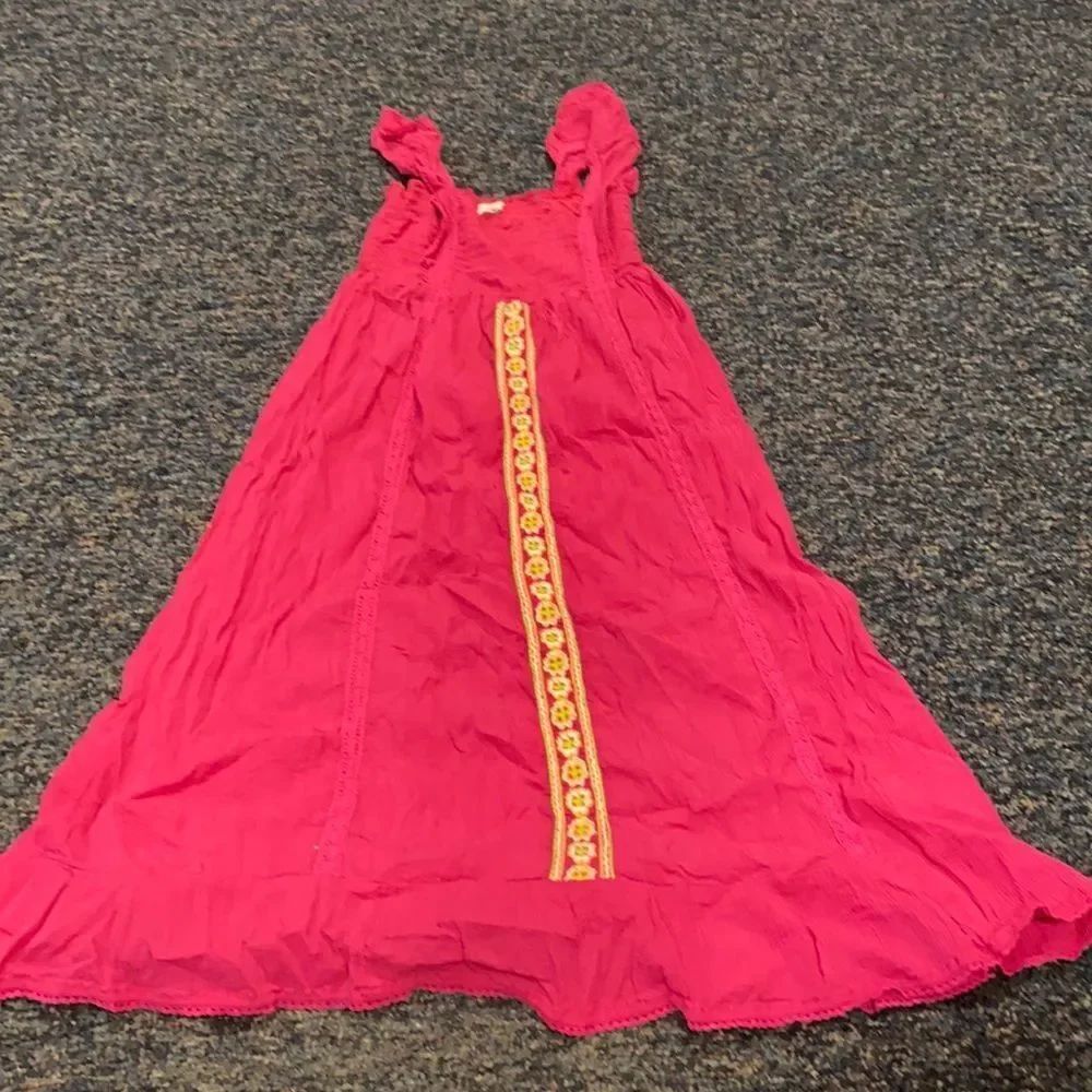 77 Kids Pink crotchet Dress sz. 12